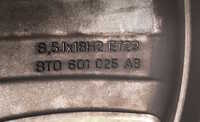 Alu kolo originál AUDI 8.5x18" ET29 5x112x66.5 a Petlas Velox Sport PT741 245/45 R18 100W 80%