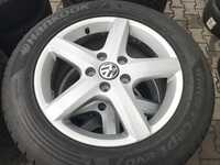 Alu kolo originál VW 7x17" ET55, 5x120x65 a Hankook W310 Winter i*cept Evo 235/55 R17 103V XL FR 95%
