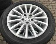Alu kolo originál VW 8x18" ET50, 5x120x65 a Michelin Pilot Alpin PA4 255/45 R18 103V XL 95%, Michelin Pilot Alpin PA3 255/45 R18 103V XL 95%