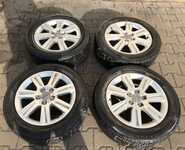 Alu kolo originál AUDI 7x17" ET46 5x112x66.5 a Pirelli P7 Cinturato 225/55 R17 97Y RFT * 5%