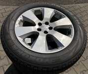 Alu kola originál SUBARU 7x17" ET48, 5x100x56 a Yokohama G95A 225/55 R17 97V 70%