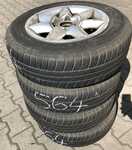 Alu kolo originál ŠKODA 5.5x13" ET35 4x100x57 a Barum Brillantis 165/70 R13 30%