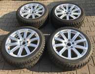 Alu kolo originál AUDI Q7 10x20" ET44, 5x130x71.5 a Dunlop GRANDTREK WINTER SPORT M3 275/45 R20 110V XL AO