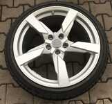Alu kolo originál AUDI 9x19" ET52, 5x112x57 a Continental ContiWinterContact TS 830 P 245/35 R19 93W RO2 98% + čidla tlaku TPMS