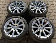 Alu kolo originál AUDI 8.5x18" ET29 5x112x66.5 a Pirelli P7 Cinturato 245/40 R18 97Y XL AO 70%