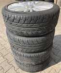 Alu kolo originál VW 7.5x18“ ET51, 5x112x57 a Kormoran Gamma B2 225/40 R18 92Y 10% a Farroad FRD26 225/40 R18 92W XL 30%