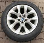 Alu kolo originál BMW X5 9x19" ET48, 5x120x74 a Continental WinterContact TS830 P 255/50 R19 107V * RFT 90%