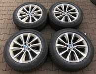 Alu kolo originál BMW Přední 9x19" ET48 5x120x74, Zadní 9x19" ET18 5x120x74 a Continental WinterContact TS830 P 255/50 R19 107V XL * RFT 70% + čidla tlaku TPMS