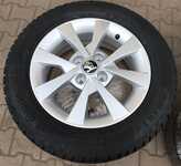 Alu kolo originál ŠKODA 5x14" ET35 4x100x57 a Continental WinterContact TS 860 175/65 R14 82T