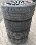 Alu kolo originál FORD MUSTANG 5x114.3x70.3 Přední 9x19“ ET45 a Pirelli PZero 255/40 R19 96Y 30%, Zadní 9.5x19“ ET52.5 a Goodyear Eagle F1 Asymmetric 2 275/40 R19 101Y 90% + čidla tlaku TPMS
