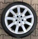 Alu kolo originál MERCEDES 8.5x18" ET43, 5x112x66.5 a 2ks Michelin Alpin PA3 245/40 R18 97V 20% a 2ks Continental Winter TS810 245/40 R18 97V 20%