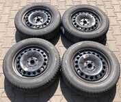 Plechový disk KFZ 9021 6,5Jx17 5x112x57 ET38 a Bridgestone Blizzak LM001 215/65 R17 99H 90% + Poklice