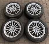 Alu kolo originál AUDI 7.5x17" ET29 5x112x66.5 a Continental WinterContact TS850 P 225/50 R17 98H XL AO 70%
