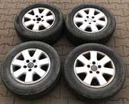 Alu kolo originál VW 6.5x16" ET51, 5x120x65 a Hankook K406 Optimo 225/60 R16 100H