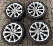 Alu kolo originál AUDI 8x19" ET26 5x112x66.5 a Continental SportContact 5 255/40 R19 100Y XL AO 40%