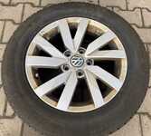 Alu kolo originál VW 6.5x16" ET41 5x112x57 a Pirelli Winter 210 SottoZero 3 215/60 R16 95H 0%