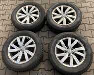 Alu kolo originál VW 6.5x16" ET41 5x112x57 a Pirelli Winter 210 SottoZero 3 215/60 R16 95H 0%