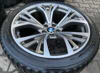 Alu kolo originál BMW X5 a X6 Přední 5x120x74 10x21" ET40 a Yokohama BluEarth Winter V905 285/35 R21 105V XL 50%, Zadní 5x120x72,5 11.5x21" ET38 a Yokohama BluEarth Winter V905 325/30 R21 108V XL 50% + čidla tlaku TPMS