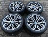 Alu kolo originál BMW X5 a X6 Přední 5x120x74 10x21" ET40 a Dunlop SP Sport Maxx 285/35 R21 105Y XL RFT * 70%, Zadní 5x120x74 11.5x21" ET38 a Dunlop SP Sport Maxx 325/30 R21 108Y XL RFT * 60%