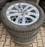 Alu kolo originál AUDI 6x17" ET48 5x112x57 a Bridgestone Blizzak LM-32 205/50 R17 93H XL AO 90%