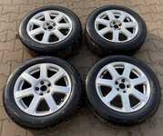 Alu kolo originál VW 6.5x16" ET42, 5x100x57 a Barum Bravuris 5HM 205/55 R16 91V 95%