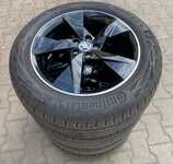 Alu kolo originál ŠKODA 6,5x17" ET40, 5x100x57 a Continental EcoContact 6 205/55 R17 91V 90%