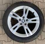 Alu kolo originál AUDI 6.5x17" ET43 5x112x57 a Dunlop SP Winter Sport 3D 205/50 R17 93H XL AO 95%
