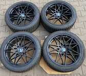 Alu kolo MAM B2 8.5x19“ ET30, 5x112x66.5 a Kumho WP71 WinterCraft 245/40 R19 98V 40% + čidla tlaku TPMS