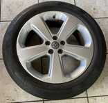 Alu kolo originál OPEL 7x18" 5x105x56.5 ET38 a Continental ContiPremiumContact 2 215/55 R18 95H 90%