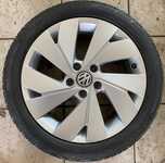 Alu kolo originál VW 6.5x17" ET46, 5x112x57 a Bridgestone Turanza T001 215/45 R17 91W 100%