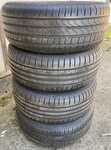Alu kolo originál VW 7x16" ET45 5x112x57 a Pirelli Cinturato P7 215/55 R16 97W XL 70% a Dunlop Sport BlueResponse 215/55 R16 97W XL 90%