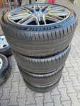 Alu kolo originál MERCEDES AMG 5x112x66.5, Přední 9.5x21" ET56 a Michelin Pilot Sport 4S 275/35 R21 103Y XL MO 90%, Zadní 11x21" ET67 a Michelin Pilot Sport 4S 305/30 R21 104Y XL MO 80% + čidla tlaku TPMS