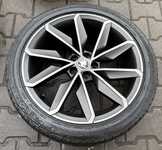 Alu kolo originál ŠKODA 7x18" ET39, 5x100x57 a Bridgestone Potenza RE050A 215/45 R18 89W 5%