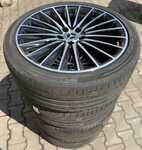 Alu kolo originál MERCEDES AMG 5x112x66.5 PŘEDNÍ 7.5x19" ET40 a Continental SportContact 5 225/40 R19 93Y XL 30%, ZADNÍ 9x19" ET58.1 a Continental ContiSportContact 5P 255/35 R19 96Y XL 50% + čidla tlaku TPMS