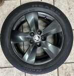 Alu kolo originál ŠKODA 6x15" ET38, 5x100x57 a Nexen N'Blue HD 185/60 R15 84H 50%