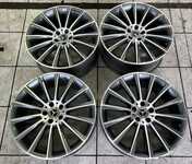 Alu kolo originál MERCEDES AMG 5x112x66.5, Přední 8.5x20" ET38 a Zadní 9.5x20" ET38 + čidla tlaku TPMS