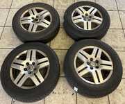 Alu kolo originál VW 6x15" ET38, 5x100x57 a Continental ContiEcoContact CP 195/65 R15 91V 40%