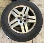Alu kolo originál VW 6x15" ET38, 5x100x57 a Continental ContiEcoContact CP 195/65 R15 91V 40%