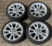 Alu kolo originál BMW 5x120x72.5 Přední 7.5x18" ET49 a Dunlop SP Sport 01 215/40 R18 85Y RFT * 90% , Zadní 8.5x18" ET52 a Dunlop SP Sport 01 245/35 R18 88Y RFT * 90% + čidla tlaku TPMS