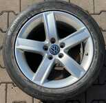 Alu kolo originál AUDI 7x17“ ET37, 5x112x66.5 a Continental ContiSportContact 5 235/45 R17 97Y XL 30%