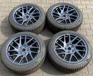Alu kola originál TESLA 8.5x18“ ET38, 5x114.3x64 a Pirelli Winter Sottozero 3 235/45 R18 98V XL 90% + čidla tlaku TPMS