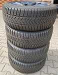 Alu kola originál TESLA 8.5x18“ ET38, 5x114.3x64 a Pirelli Winter Sottozero 3 235/45 R18 98V XL 90% + čidla tlaku TPMS